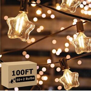 100FT Outdoor String Lights LED Outside Lights